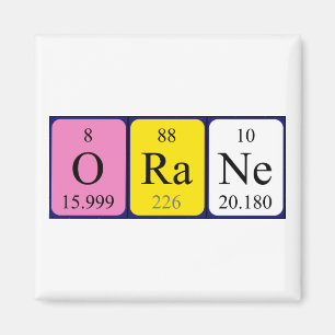 Orane periodic table name magnet