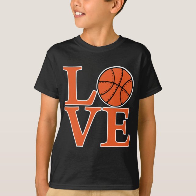 orange2, Basketball LOVE T-Shirt (Front)