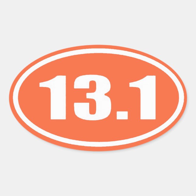 Orange 13.1 Sticker | Half Marathon (Front)
