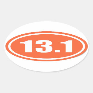 Orange 13.1 Sticker Half Marathon
