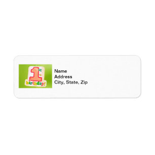 Orange 1st Birthday Tag on Green Door