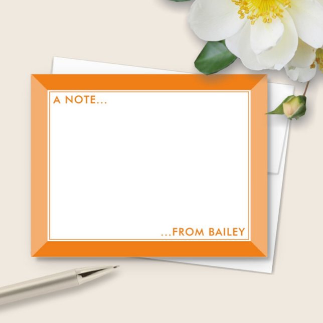 Orange 2-Tone Cute Girly Card (Creator Uploaded)