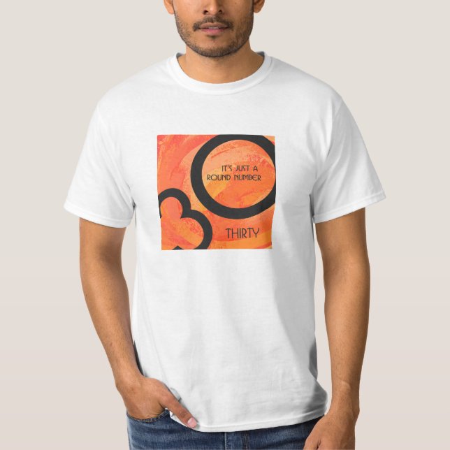 Orange 30 Decade Birthdday T-Shirt (Front)