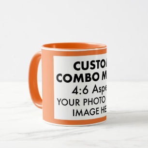 Orange 4:6 Landscape Photo Frame Custom Combo Mug