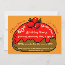 Orange 60th Birthday Party Choco Doughnut Dessert