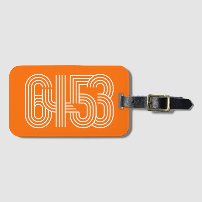 Orange 6453 Luggage Tag (Front Horizontal)