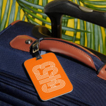 Orange 6453 Luggage Tag