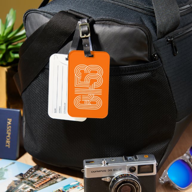 Orange 6453 Luggage Tag (Front & Back)