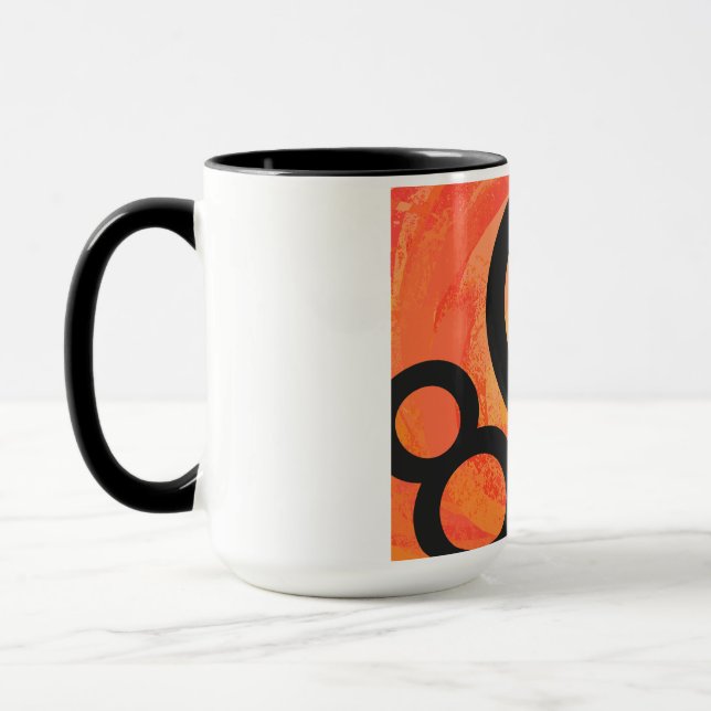 Orange 80 Decade Birthday Mug (Left)