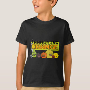 Orange 8-bit Video Game Style T-Shirt