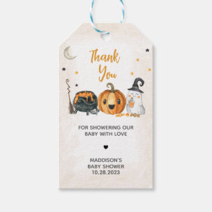 Orange A Little Boo Baby Shower Favour Tags