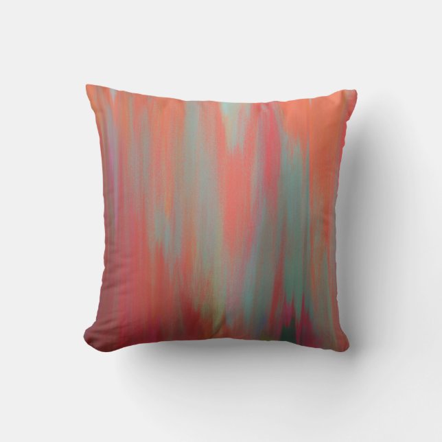 Orange Abstract Art Cushion (Front)