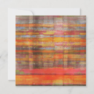 Orange Abstract Art Invitation Card