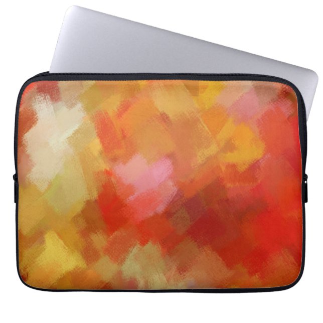 Orange Abstract Art Painting 31 Laptop Sleeve (Front)