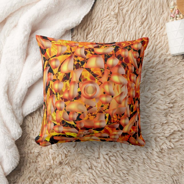 Orange Abstract Cushion (Blanket)