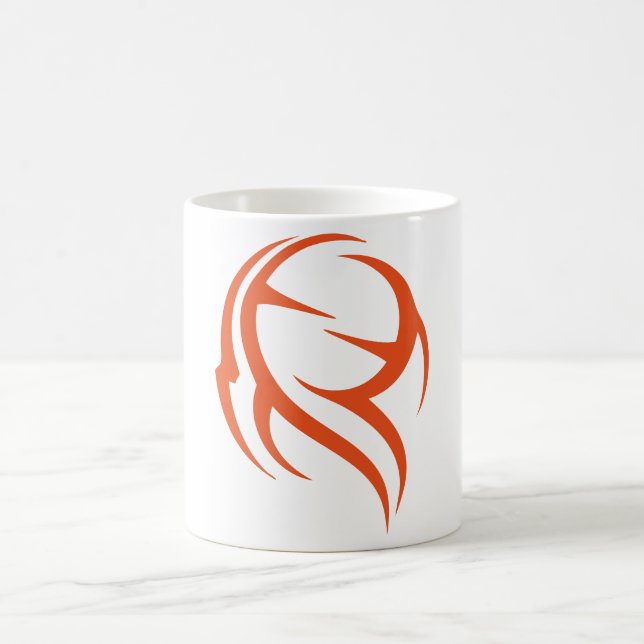 Orange Abstract Decorative Vector Coffee Mug (Center)