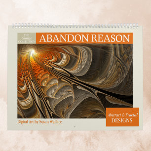 Orange Abstract Fractals 2027 Calendar