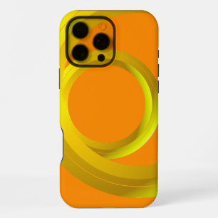 Orange  Abstract Loop Circle iPhone 16 Pro Max Case