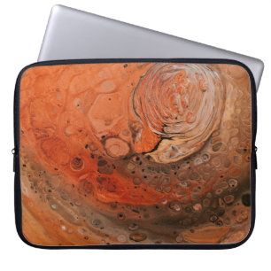 Orange abstract painting laptop sleeve