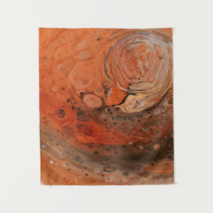 Orange abstract painting tapestry