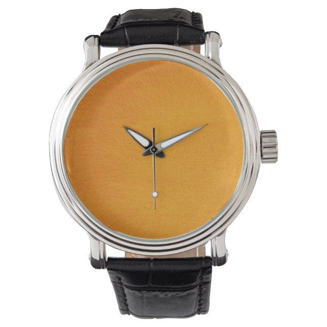 Orange Abstract Painting Watch (Front)