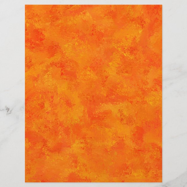 Orange Abstract Pattern  Custom Letterhead (Front)