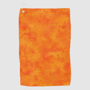 Orange Abstract Pattern  Golf Towel