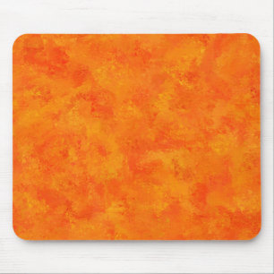 Orange Abstract Pattern Mouse Mat