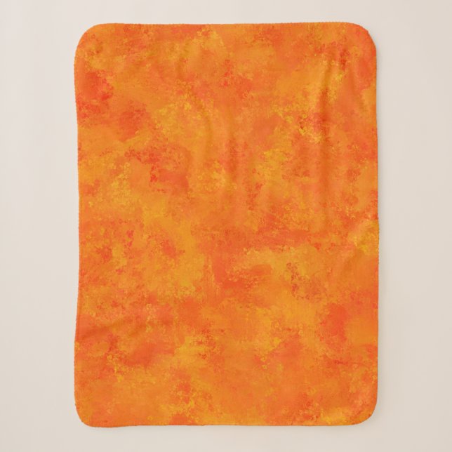 Orange Abstract Pattern  Sherpa Blanket (Front)