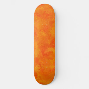 Orange Abstract Pattern Skateboard