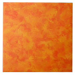 Orange Abstract Pattern  Tile