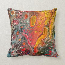 Orange abstract pillow