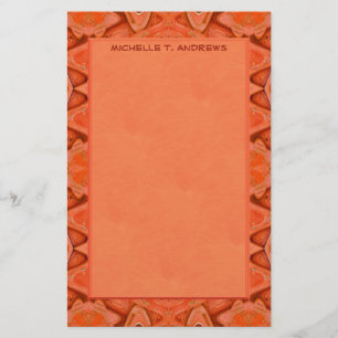 orange abstract stationery