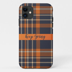 Orange abstract textile iPhone Cases