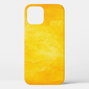 Orange abstract watercolor macro texture backgroun iPhone 12 case