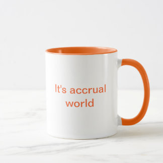 Orange accounting mug