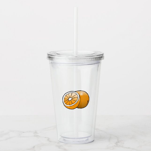 Orange - Acrylic Tumbler (Front)