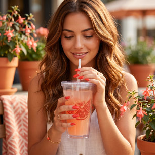 Orange Acrylic Tumbler