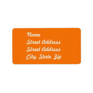 Orange  Address Sticker