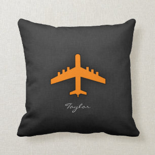 Orange Aeroplane Cushion