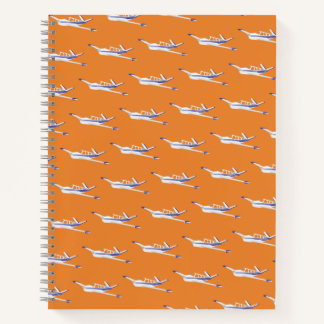 Orange aeroplane notebook, Beechcraft Bonanza Notebook