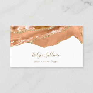 orange agate business card