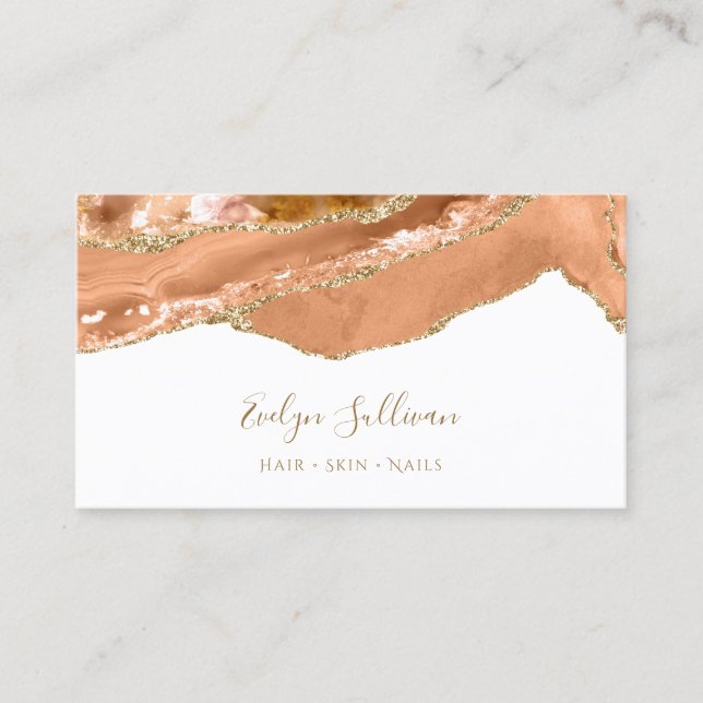 orange agate business card (Front)