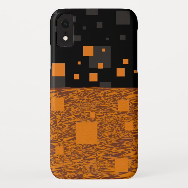 Orange alert float abstract Halloween black box Ca Case-Mate iPhone Case (Back)