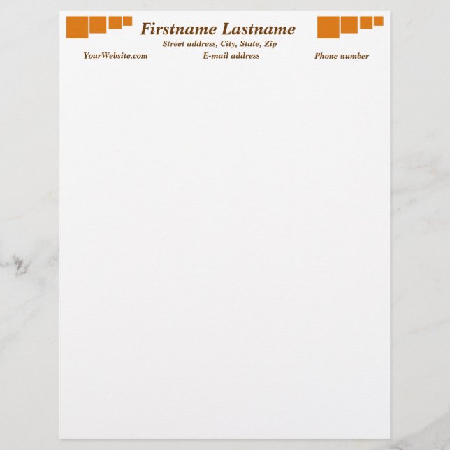 Orange alert float abstract Halloween black box Customised Letterhead (Front)