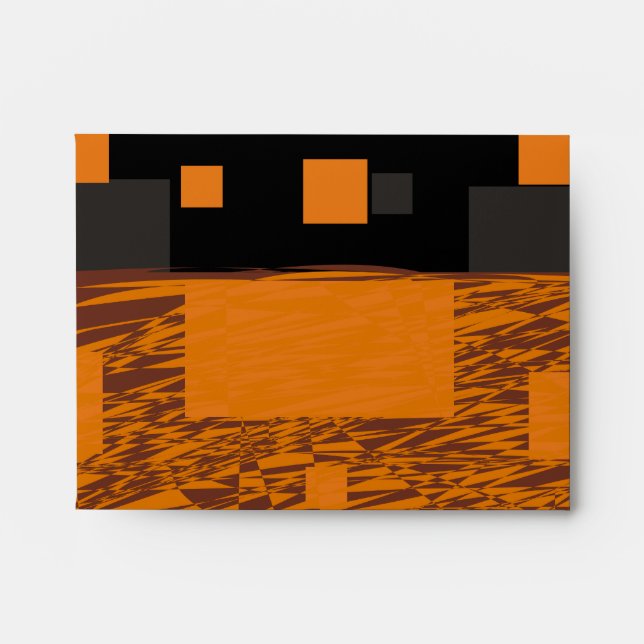 Orange alert float abstract Halloween black box Envelope (Front)