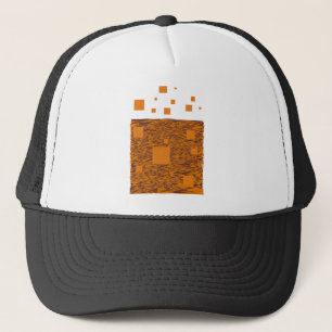 Orange alert float abstract Halloween black box Trucker Hat