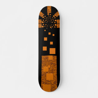 Orange alert float skate squares stars black box skateboard