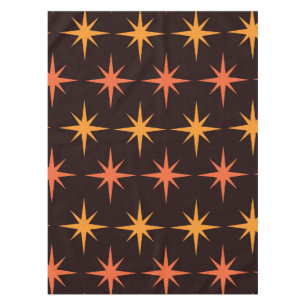 Orange and Amber Starburst Mid Century Modern  Tablecloth