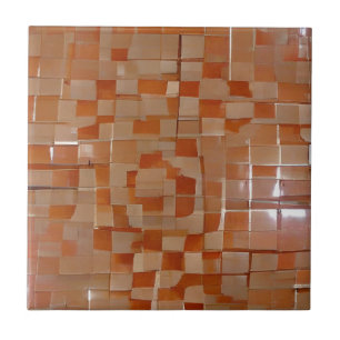 Orange and beige tiles ceramic